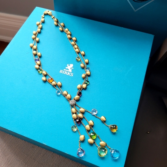 Marco Bicego signature 18k yellow gold paradise semi-precious stones & diamonds - Picture 8 of 12